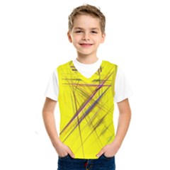 Fractal Color Parallel Lines On Gold Background Kids  Sportswear