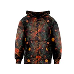 Fractal Wallpaper With Dancing Planets On Black Background Kids  Pullover Hoodie by Nexatart