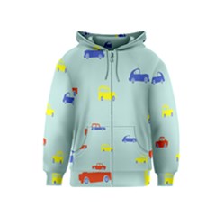 Car Yellow Blue Orange Kids  Zipper Hoodie