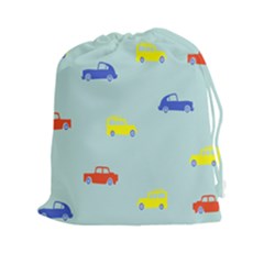 Car Yellow Blue Orange Drawstring Pouches (xxl) by Mariart