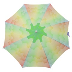 Cloud Blue Sky Rainbow Pink Yellow Green Red White Wave Straight Umbrellas