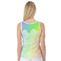 Cloud Blue Sky Rainbow Pink Yellow Green Red White Wave Women s Basketball Tank Top View2