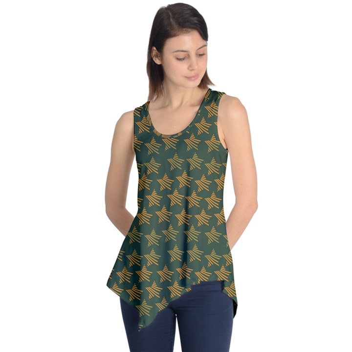 Stars Pattern Background Sleeveless Tunic