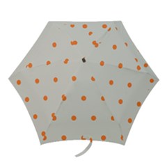 Diamond Polka Dot Grey Orange Circle Spot Mini Folding Umbrellas by Mariart