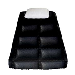 Black Cell Leather Retro Car Seat Textures Fitted Sheet (single Size) by Nexatart