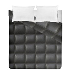 Black Cell Leather Retro Car Seat Textures Duvet Cover Double Side (full/ Double Size) by Nexatart