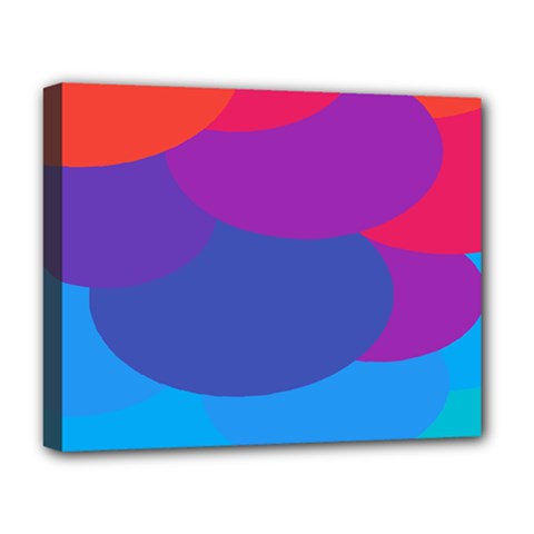 Circles Colorful Balloon Circle Purple Blue Red Orange Deluxe Canvas 20  X 16  