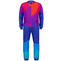 Circles Colorful Balloon Circle Purple Blue Red Orange Onepiece Jumpsuit (men)  by Mariart
