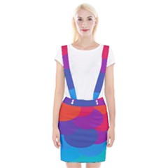 Circles Colorful Balloon Circle Purple Blue Red Orange Suspender Skirt by Mariart