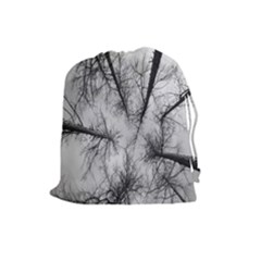 Trees Without Leaves Drawstring Pouches (Large) 