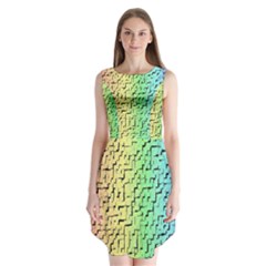 A Creative Colorful Background Sleeveless Chiffon Dress   by Nexatart