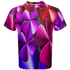 Colorful Flower Floral Rainbow Men s Cotton Tee