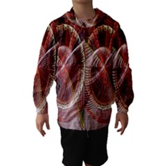 Fractal Fabric Ball Isolated On Black Background Hooded Wind Breaker (kids) by Nexatart