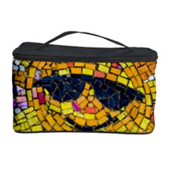 Sun From Mosaic Background Cosmetic Storage Case by Nexatart