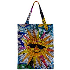 Sun From Mosaic Background Zipper Classic Tote Bag by Nexatart