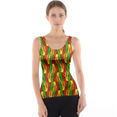 Colorful Wooden Background Pattern Tank Top by Nexatart