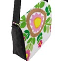 Flower Floral Sunflower Sakura Star Leaf Flap Messenger Bag (L)  View2