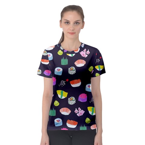 Japanese Food Sushi Fish Women s Sport Mesh Tee by Mariart