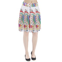 Colorful Fish Animals Rainbow Pleated Skirt by Mariart