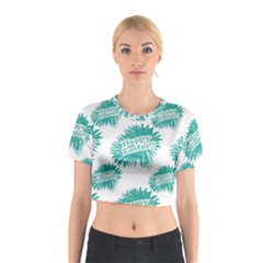 Happy Easter Theme Graphic Print Cotton Crop Top by dflcprintsclothing