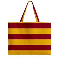 Oswald s Stripes Red Yellow Zipper Mini Tote Bag by Mariart