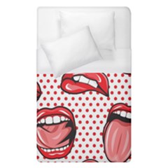 Lipstick Lip Red Polka Dot Circle Duvet Cover (Single Size)