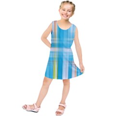 Lines Blue Stripes Kids  Tunic Dress