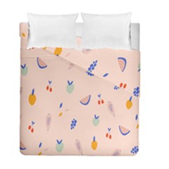 Papaya Apple Cherry Wine Fruit Pink Purple Duvet Cover Double Side (full/ Double Size) by Mariart