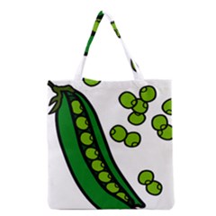 Peas Green Peanute Circle Grocery Tote Bag by Mariart