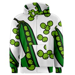 Peas Green Peanute Circle Men s Zipper Hoodie by Mariart