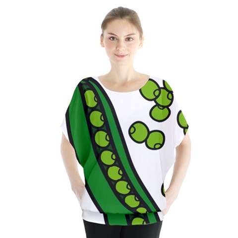 Peas Green Peanute Circle Blouse by Mariart