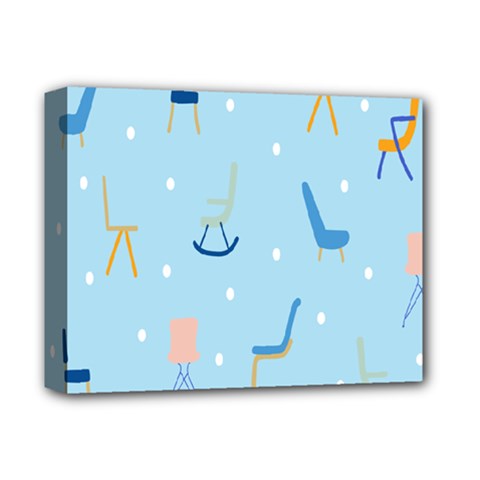 Seat Blue Polka Dot Deluxe Canvas 14  X 11  by Mariart