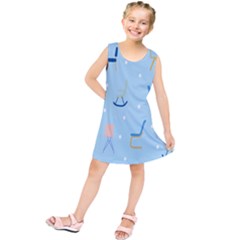 Seat Blue Polka Dot Kids  Tunic Dress by Mariart