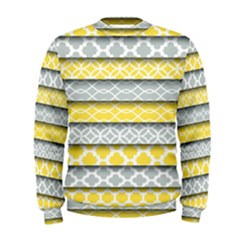 Paper Yellow Grey Digital Men s Sweatshirt