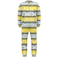 Paper Yellow Grey Digital Onepiece Jumpsuit (men)  by Mariart