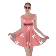 Seed Life Seamless Remix Flower Floral Red White Skater Dress