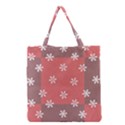 Seed Life Seamless Remix Flower Floral Red White Grocery Tote Bag View1