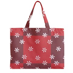 Seed Life Seamless Remix Flower Floral Red White Zipper Mini Tote Bag