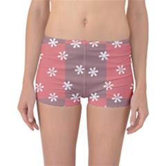 Seed Life Seamless Remix Flower Floral Red White Reversible Bikini Bottoms