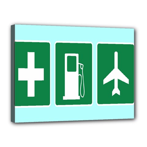 Traffic Signs Hospitals, Airplanes, Petrol Stations Canvas 16  X 12  by Mariart