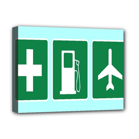 Traffic Signs Hospitals, Airplanes, Petrol Stations Deluxe Canvas 16  X 12  