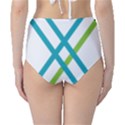 Symbol X Blue Green Sign High-Waist Bikini Bottoms View2