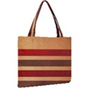 Vintage Striped Polka Dot Red Brown Mini Tote Bag View2