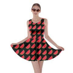 Watermelon Slice Red Black Fruite Skater Dress by Mariart