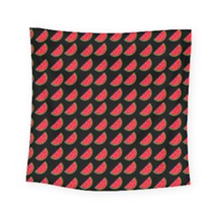 Watermelon Slice Red Black Fruite Square Tapestry (small)