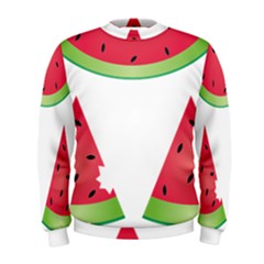 Watermelon Slice Red Green Fruite Men s Sweatshirt