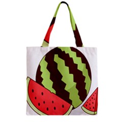 Watermelon Slice Red Green Fruite Circle Grocery Tote Bag