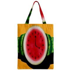 Watermelon Slice Red Orange Green Black Fruite Time Zipper Classic Tote Bag by Mariart