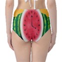 Watermelon Slice Red Orange Green Black Fruite Time High-Waist Bikini Bottoms View2