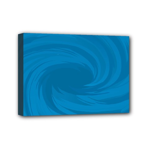 Whirlpool Hole Wave Blue Waves Sea Mini Canvas 7  X 5 